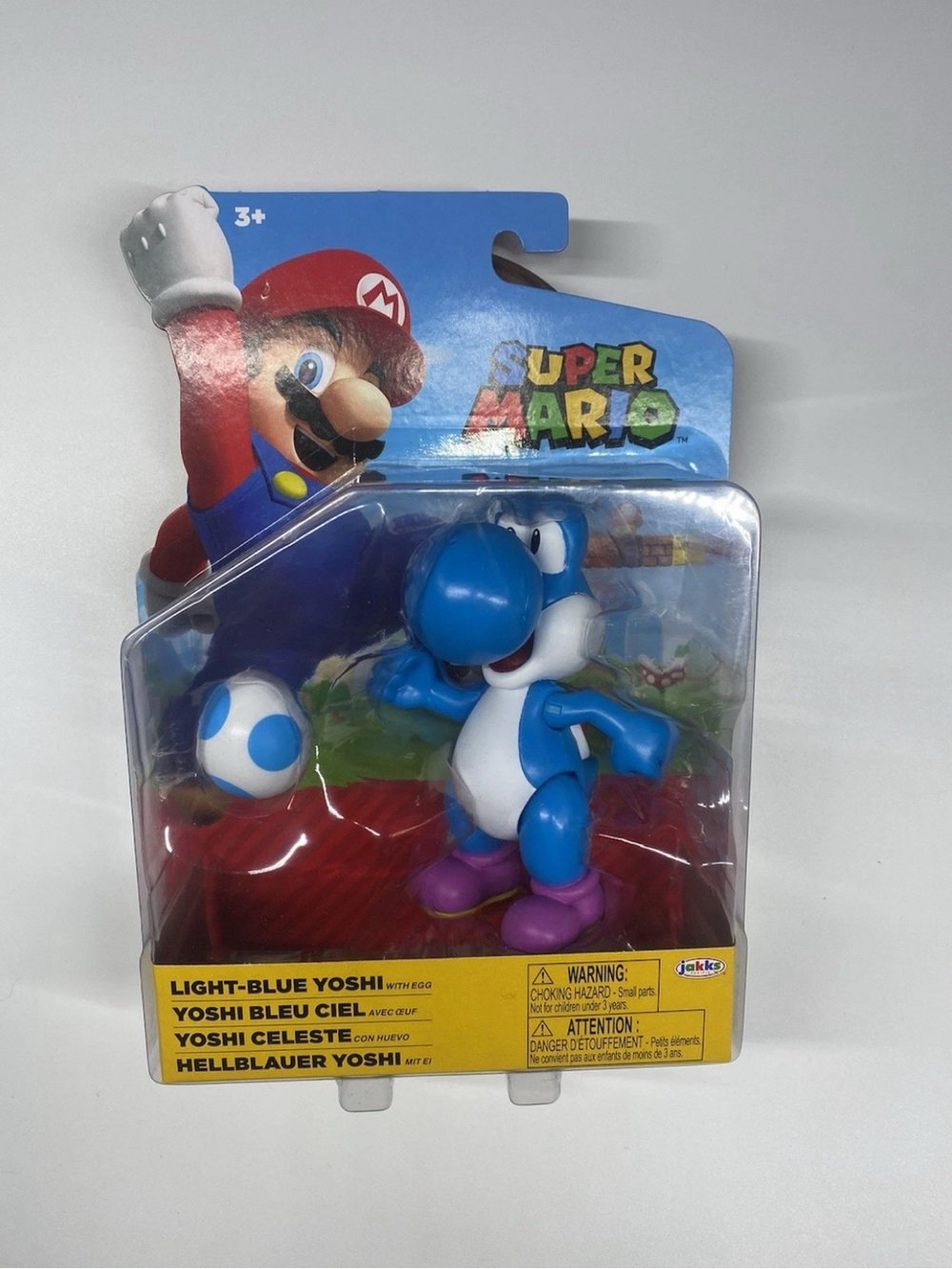 Super Mario Bros Blue Yoshi with Egg Figure 4" Jakks Pacific World of Nintendo